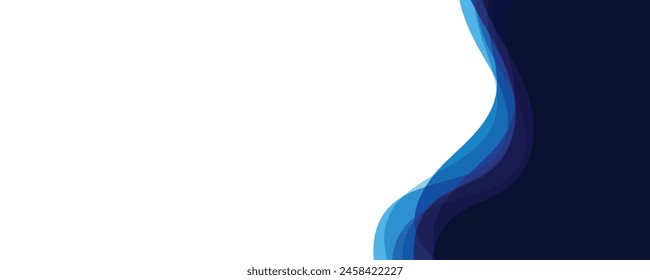 Abstrakter transparenter Blue-Wave-Präsentationshintergrund
