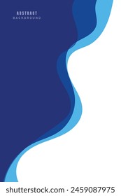 Abstract transparent blue wave presentation background
