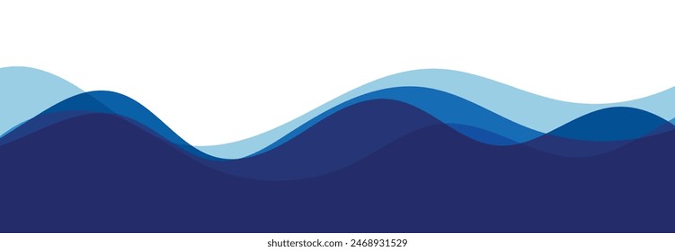 Abstract transparent blue wave presentation background
