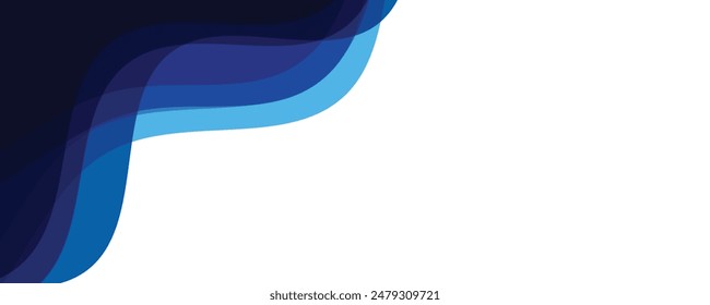 Abstract transparent blue wave presentation background