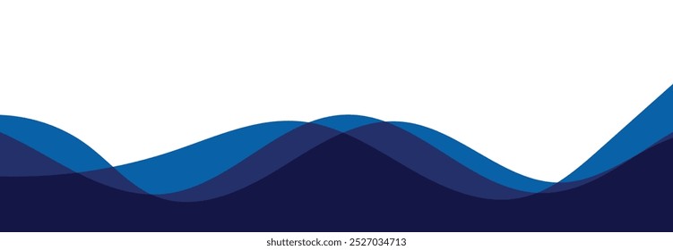 Abstract transparent blue wave presentation background
