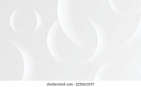 Abstrakte, transparente Kreise mit Schatten auf weißem grauem Hintergrund. Vektorgrafik