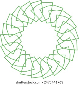 Un elemento de diseño de patrón de arte de línea espiral circular transparente abstracto.
