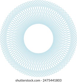 Un elemento de diseño de patrón de arte de línea espiral circular transparente abstracto.