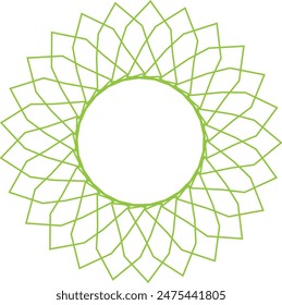 An abstract transparent circular spiral line art pattern design element.