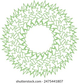 An abstract transparent circular spiral line art pattern design element.