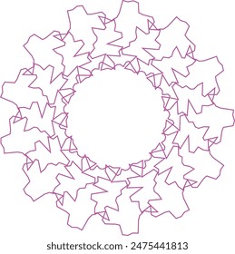 Un elemento de diseño de patrón de arte de línea espiral circular transparente abstracto.