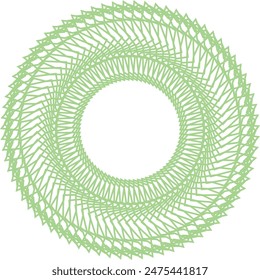 Ein abstraktes, transparentes, kreisförmiges spiralförmiges Muster-Design-Element.