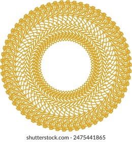 Un elemento de diseño de patrón de arte de línea espiral circular transparente abstracto.