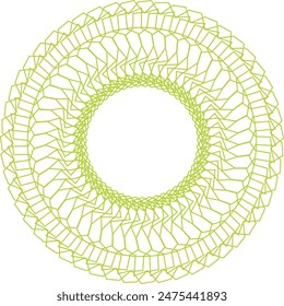 Ein abstraktes, transparentes, kreisförmiges spiralförmiges Muster-Design-Element.