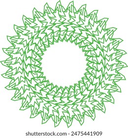 Un elemento de diseño de patrón de arte de línea espiral circular transparente abstracto.