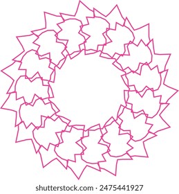 An abstract transparent circular spiral line art pattern design element.