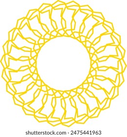 Un elemento de diseño de patrón de arte de línea espiral circular transparente abstracto.