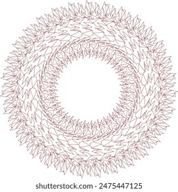 Ein abstraktes, transparentes, kreisförmiges spiralförmiges Muster-Design-Element.