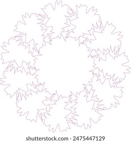 An abstract transparent circular spiral line art pattern design element.