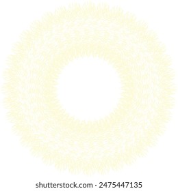 An abstract transparent circular spiral line art pattern design element.