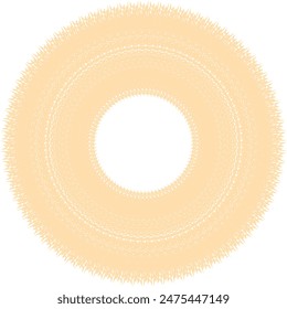 An abstract transparent circular spiral line art pattern design element.