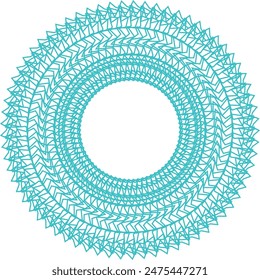 An abstract transparent circular spiral line art pattern design element.