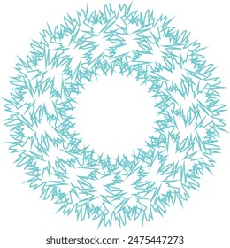 An abstract transparent circular spiral line art pattern design element.