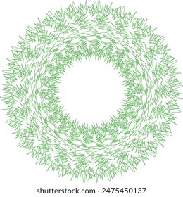 An abstract transparent circular spiral line art pattern design element.