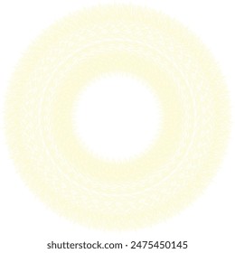 An abstract transparent circular spiral line art pattern design element.