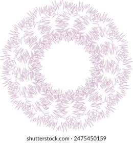 Un elemento de diseño de patrón de arte de línea espiral circular transparente abstracto.
