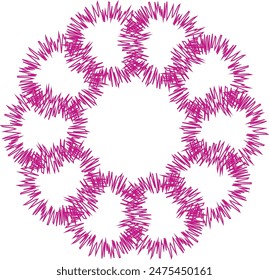 Ein abstraktes, transparentes, kreisförmiges spiralförmiges Muster-Design-Element.