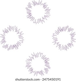 An abstract transparent circular spiral line art pattern design element.