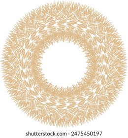 An abstract transparent circular spiral line art pattern design element.