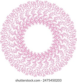 An abstract transparent circular spiral line art pattern design element.
