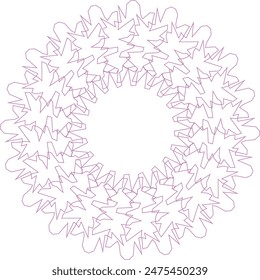 An abstract transparent circular spiral line art pattern design element.