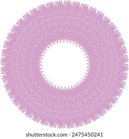 An abstract transparent circular spiral line art pattern design element.