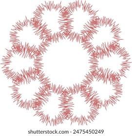 Un elemento de diseño de patrón de arte de línea espiral circular transparente abstracto.
