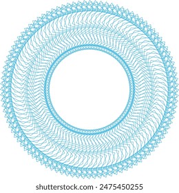 Un elemento de diseño de patrón de arte de línea espiral circular transparente abstracto.
