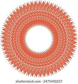 Un elemento de diseño de patrón de arte de línea espiral circular transparente abstracto.