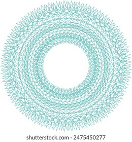 Un elemento de diseño de patrón de arte de línea espiral circular transparente abstracto.
