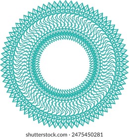 Un elemento de diseño de patrón de arte de línea espiral circular transparente abstracto.