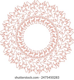 Un elemento de diseño de patrón de arte de línea espiral circular transparente abstracto.