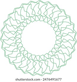 An abstract transparent circular spiral line art pattern design element.