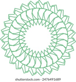 An abstract transparent circular spiral line art pattern design element.