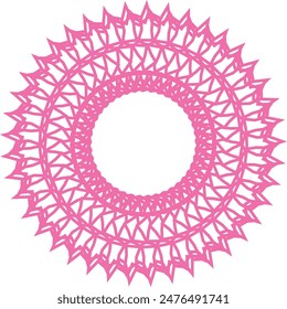 An abstract transparent circular spiral line art pattern design element.