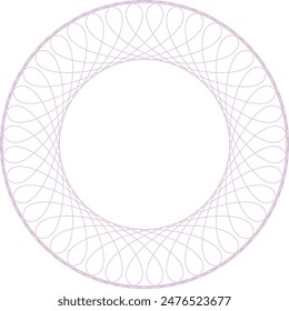 Ein abstraktes transparentes kreisförmiges spiralförmiges Gestaltungselement.