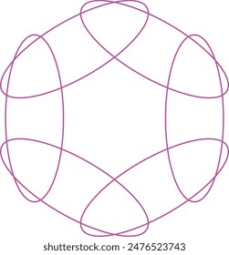 Ein abstraktes transparentes kreisförmiges spiralförmiges Gestaltungselement.