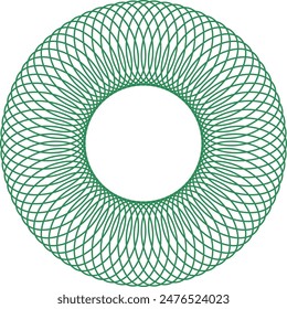 Un elemento de diseño de forma circular circular transparente abstracto.