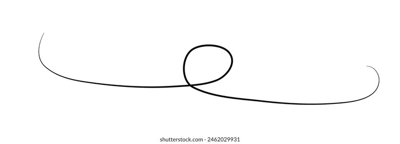 An abstract transparent curvy wave shape line design element. squiggle line design. eps10.