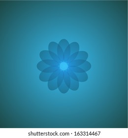 abstract transparent flowers