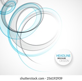 Abstract transparent fractal wave template  background brochure design