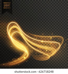 abstract transparent golden light effect background
