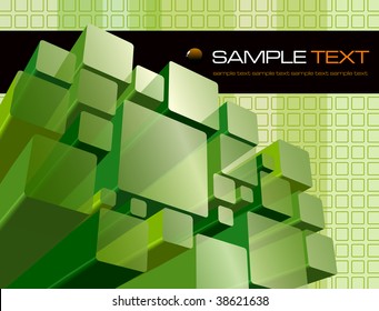 Abstract transparent green background - vector illustration