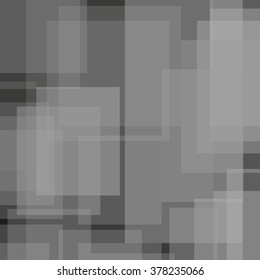 Abstract transparent grey squares. Vector background